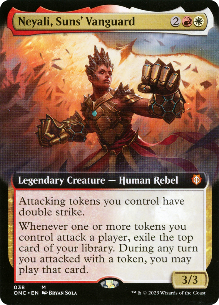 Neyali, Suns' Vanguard (Extended Art) [Phyrexia: All Will Be One Commander] | Chromatic Games