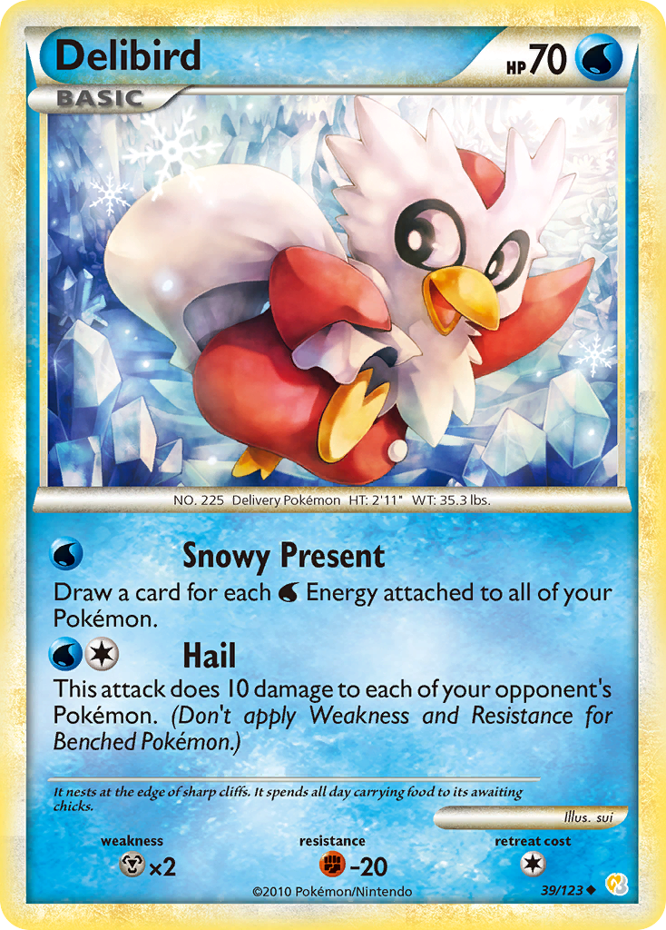 Delibird (39/123) [HeartGold & SoulSilver: Base Set] | Chromatic Games