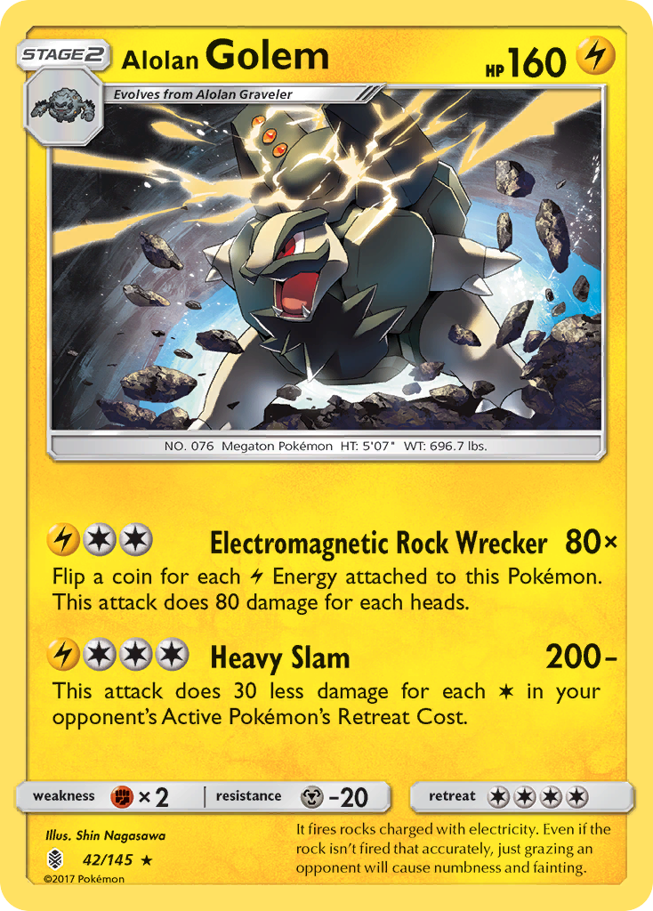 Alolan Golem (42/145) [Sun & Moon: Guardians Rising] | Chromatic Games