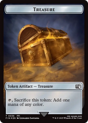 Clue // Treasure Double-Sided Token (Surge Foil) [FINAL FANTASY Commander Tokens] | Chromatic Games