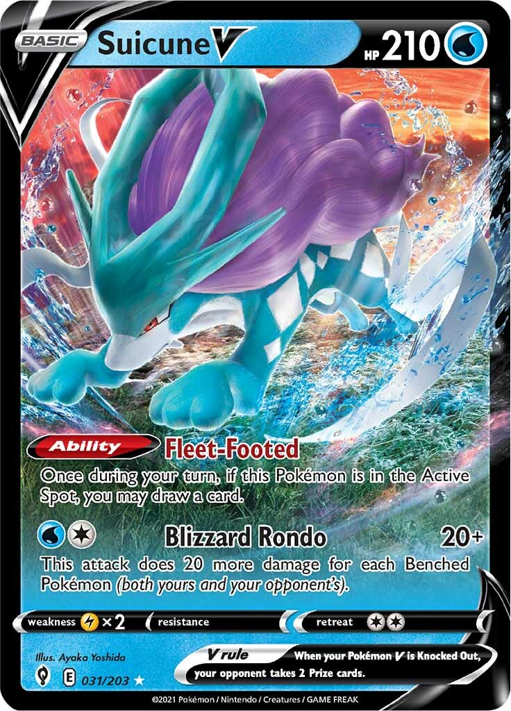 Suicune V (031/203) [Sword & Shield: Evolving Skies] | Chromatic Games