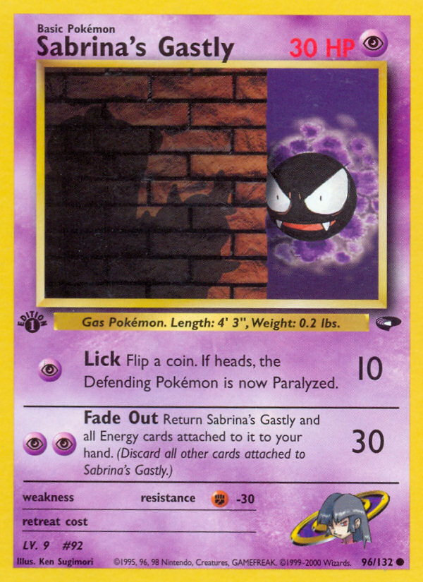 Sabrina's Gastly (96/132) [Gym Challenge 1st Edition] | Chromatic Games