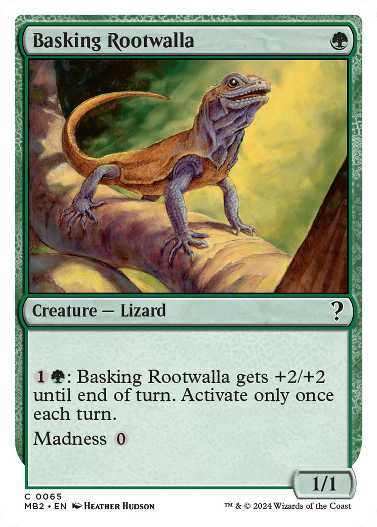 Basking Rootwalla (White Border) [Mystery Booster 2] | Chromatic Games