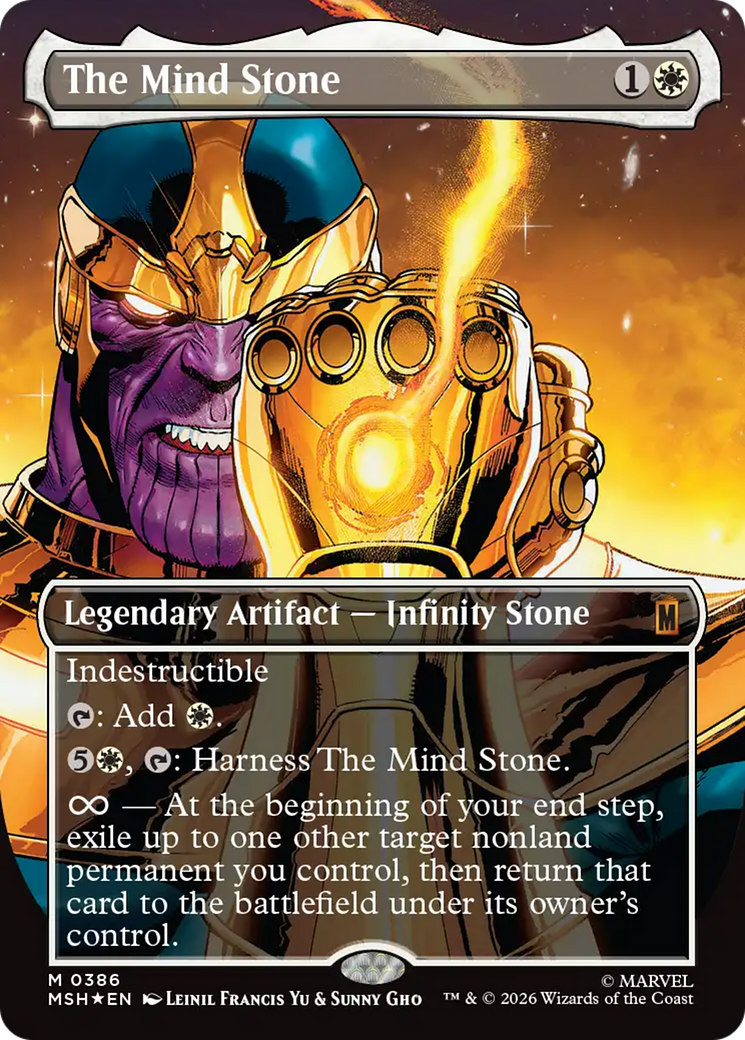 The Mind Stone (Borderless) [Marvel Super Heroes] | Chromatic Games