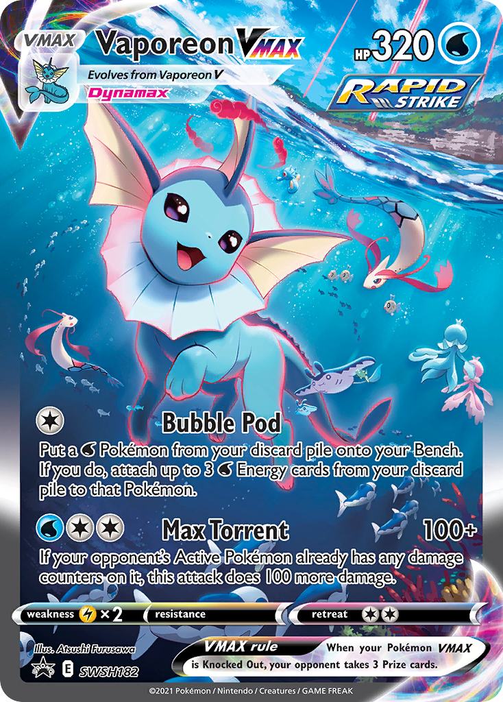 Vaporeon VMAX (SWSH182) (Jumbo Card) [Sword & Shield: Black Star Promos] | Chromatic Games