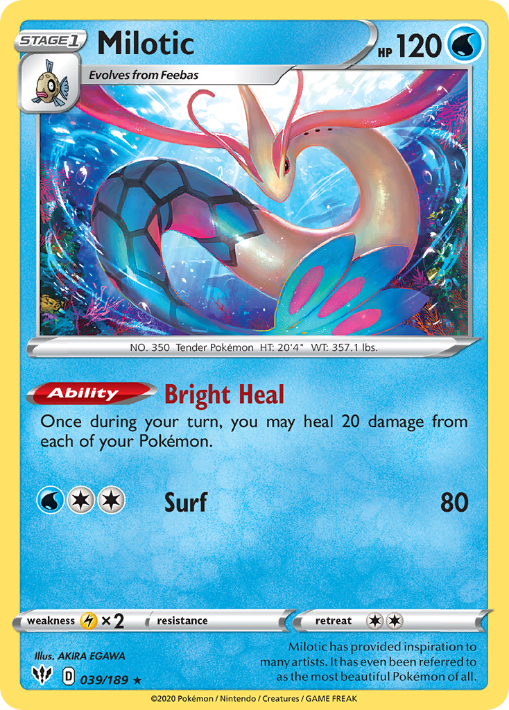 Milotic (039/189) [Sword & Shield: Darkness Ablaze] | Chromatic Games