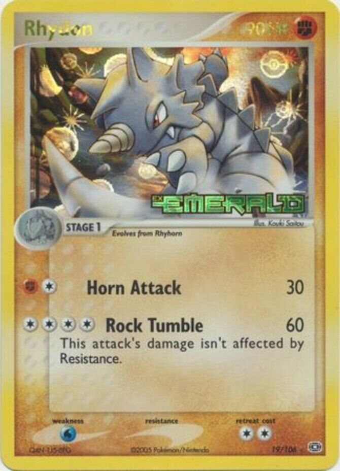 Rhydon (19/106) (Stamped) [EX: Emerald] | Chromatic Games