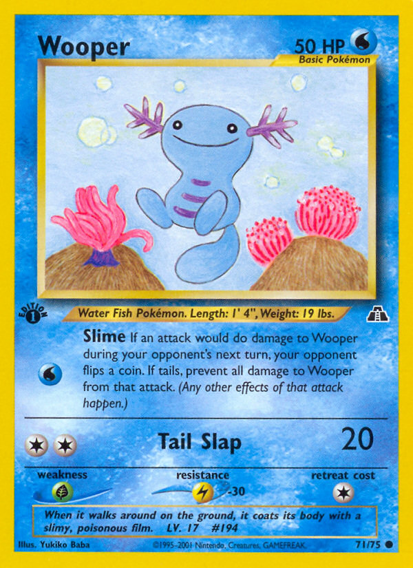 Wooper (71/75) [Neo Discovery 1st Edition] | Chromatic Games