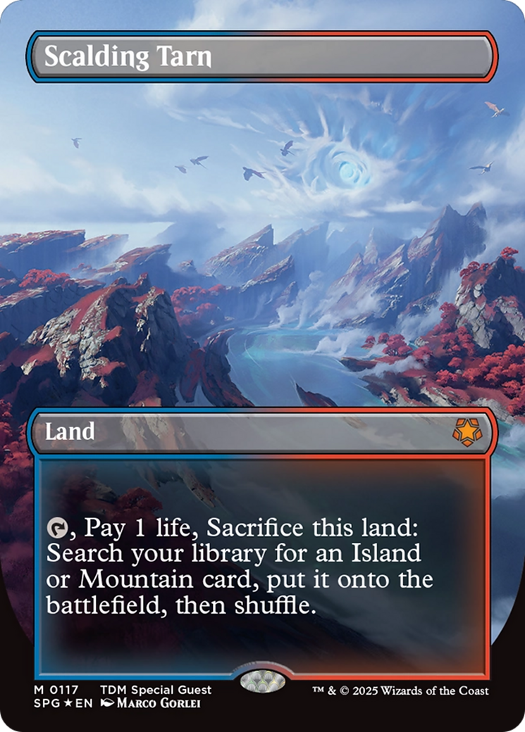 Scalding Tarn (Borderless) (Dragonscale Foil) [Tarkir: Dragonstorm Special Guests] | Chromatic Games