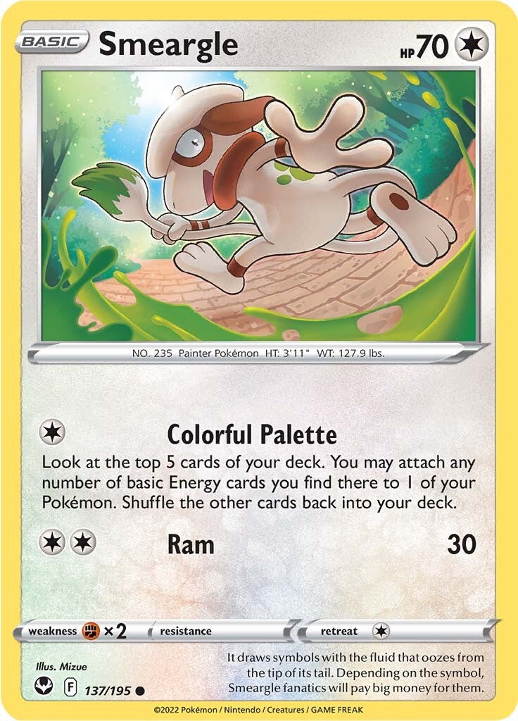 Smeargle (137/195) [Sword & Shield: Silver Tempest] | Chromatic Games