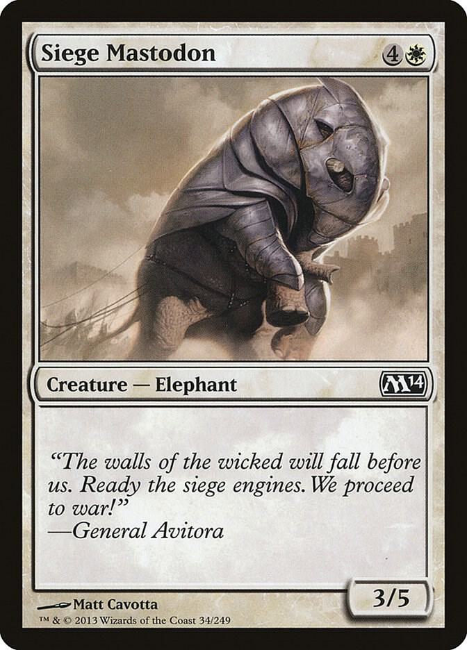 Siege Mastodon 34/249 (Magic 2014 (M14))  | Chromatic Games