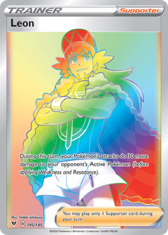 Leon (195/185) [Sword & Shield: Vivid Voltage] | Chromatic Games