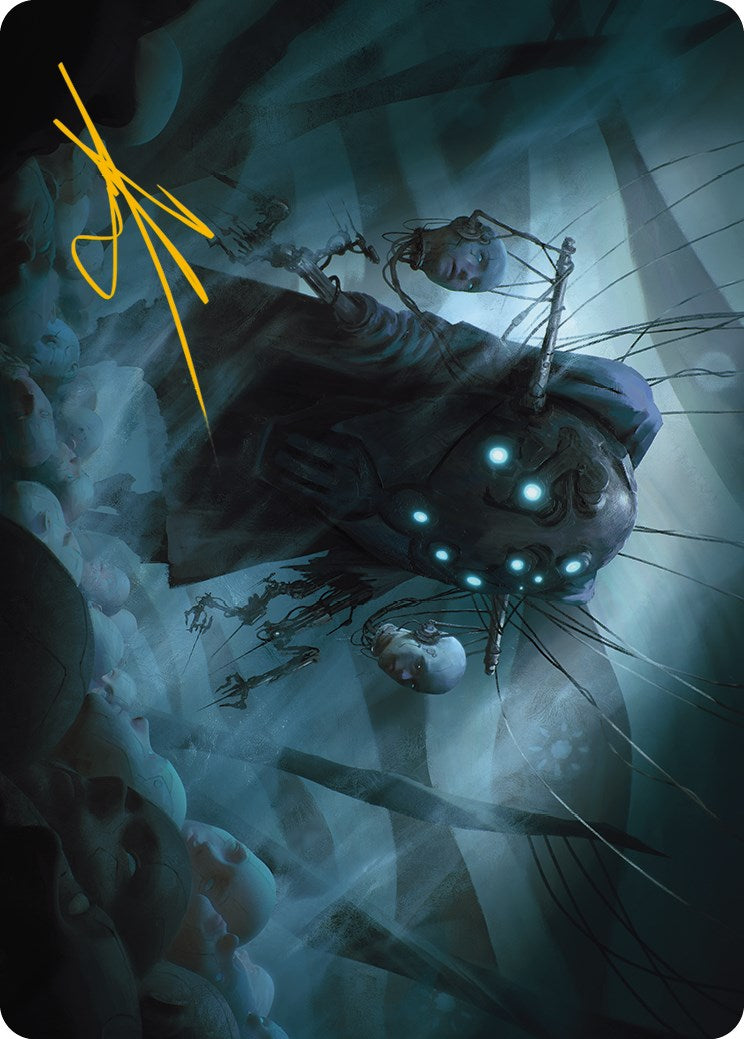 Meldweb Curator Art Card (Gold-Stamped Signature) [Phyrexia: All Will Be One Art Series] | Chromatic Games
