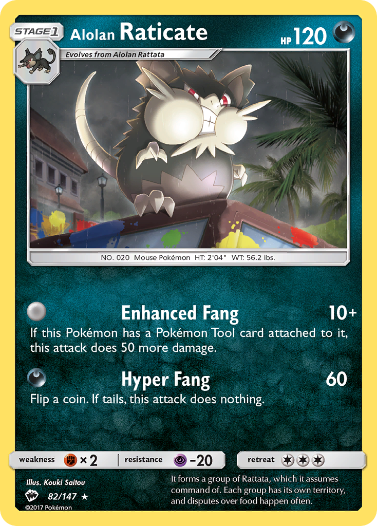 Alolan Raticate (82/147) [Sun & Moon: Burning Shadows] | Chromatic Games