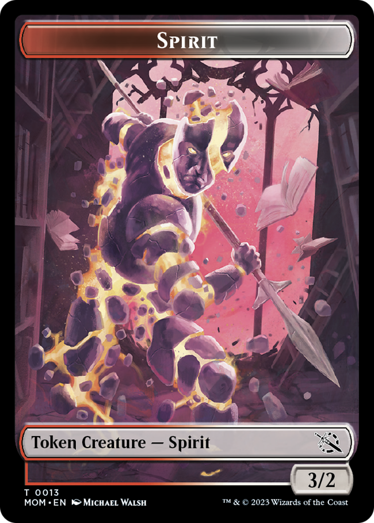 Treasure (20) // Spirit (13) Double-Sided Token [March of the Machine Tokens] | Chromatic Games