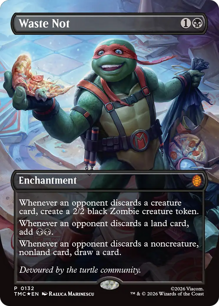 Waste Not (Borderless) [Teenage Mutant Ninja Turtles Promos] | Chromatic Games