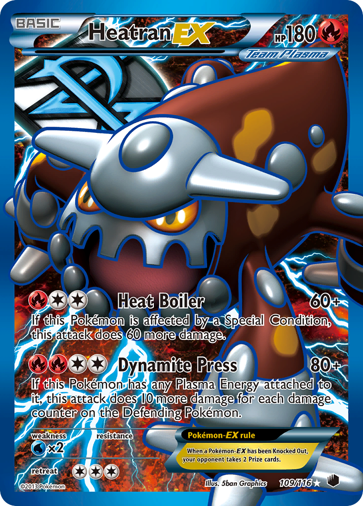 Heatran EX (109/116) [Black & White: Plasma Freeze] | Chromatic Games