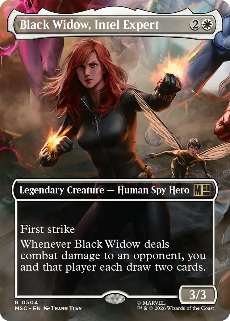 Black Widow, Intel Expert (Borderless) [Marvel Super Heroes Commander] | Chromatic Games