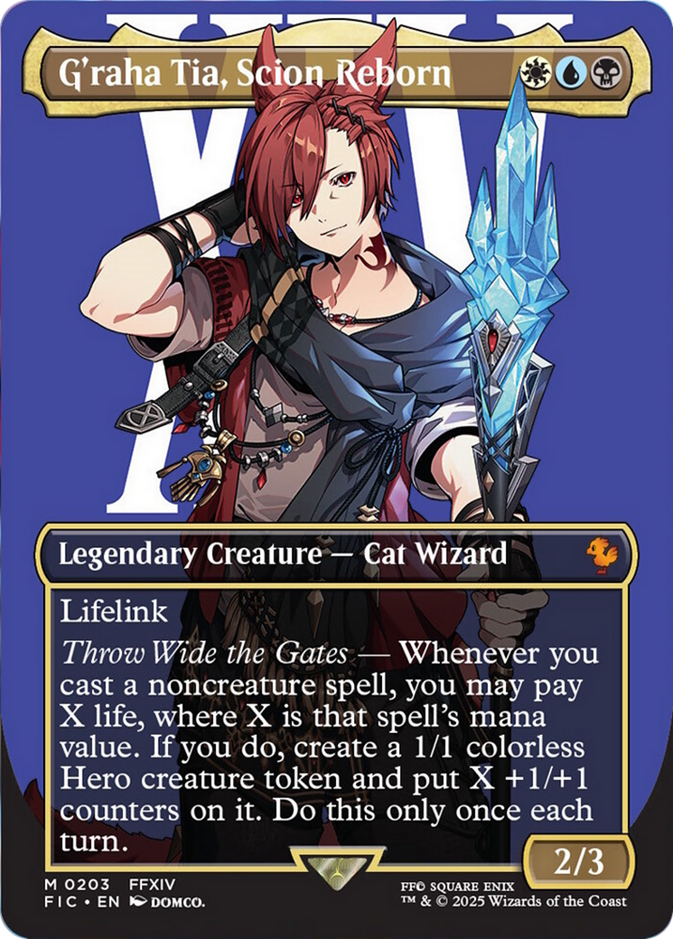 G'raha Tia, Scion Reborn (Borderless) [FINAL FANTASY Commander] | Chromatic Games