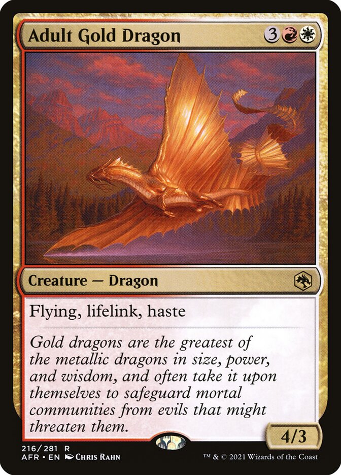 Adult Gold Dragon 216 (Adventures in the Forgotten Realms)  | Chromatic Games