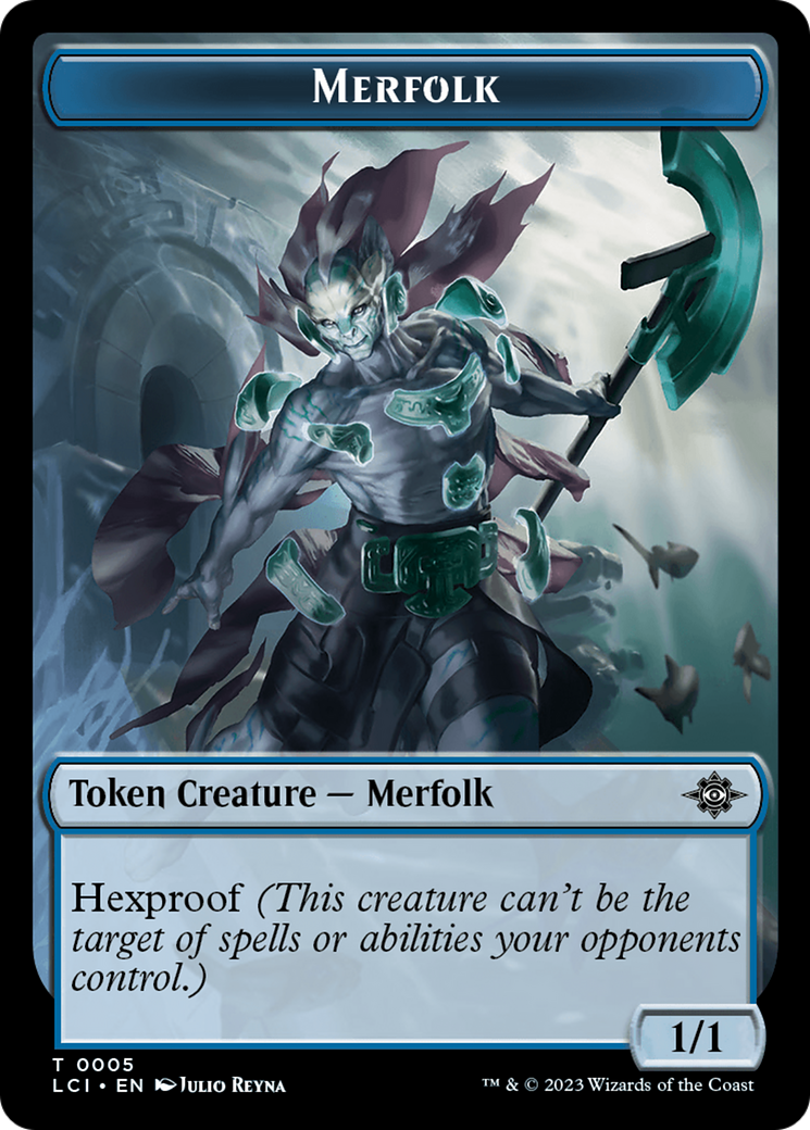 Copy // Merfolk (0005) Double-Sided Token [The Lost Caverns of Ixalan Commander Tokens] | Chromatic Games