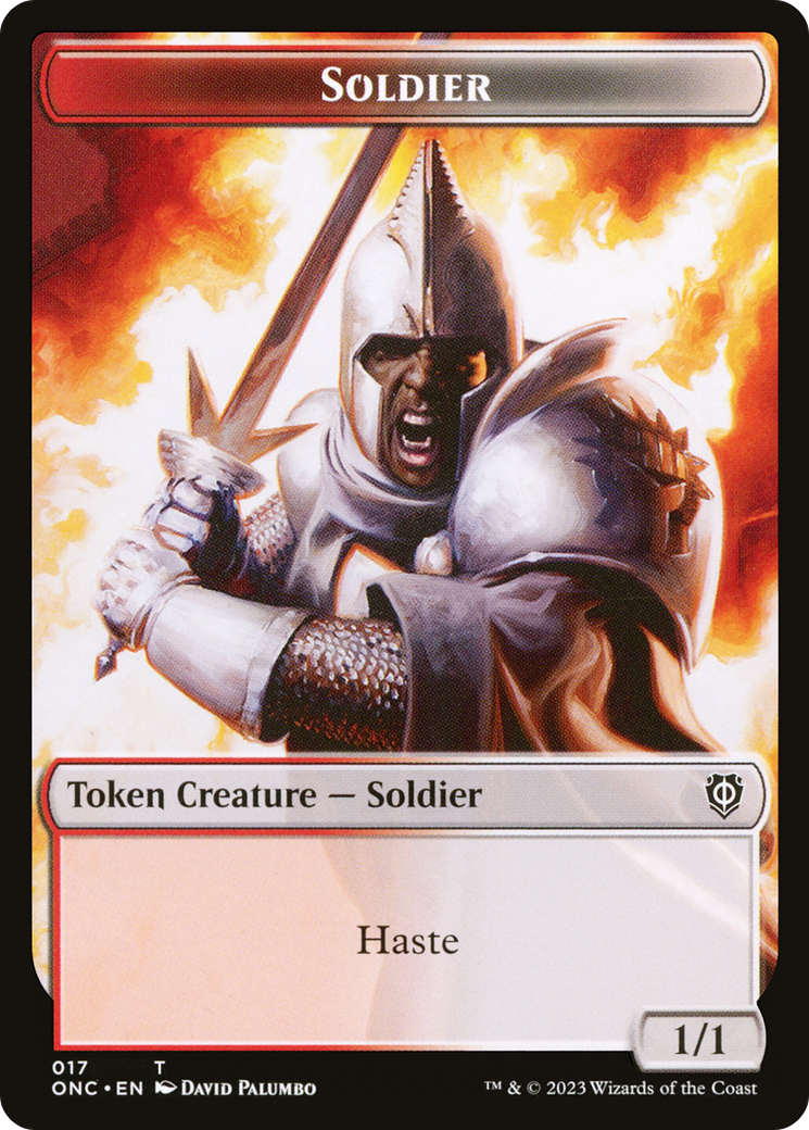 Copy // Soldier Double-Sided Token (Surge Foil) [Marvel Super Heroes Commander Tokens] | Chromatic Games