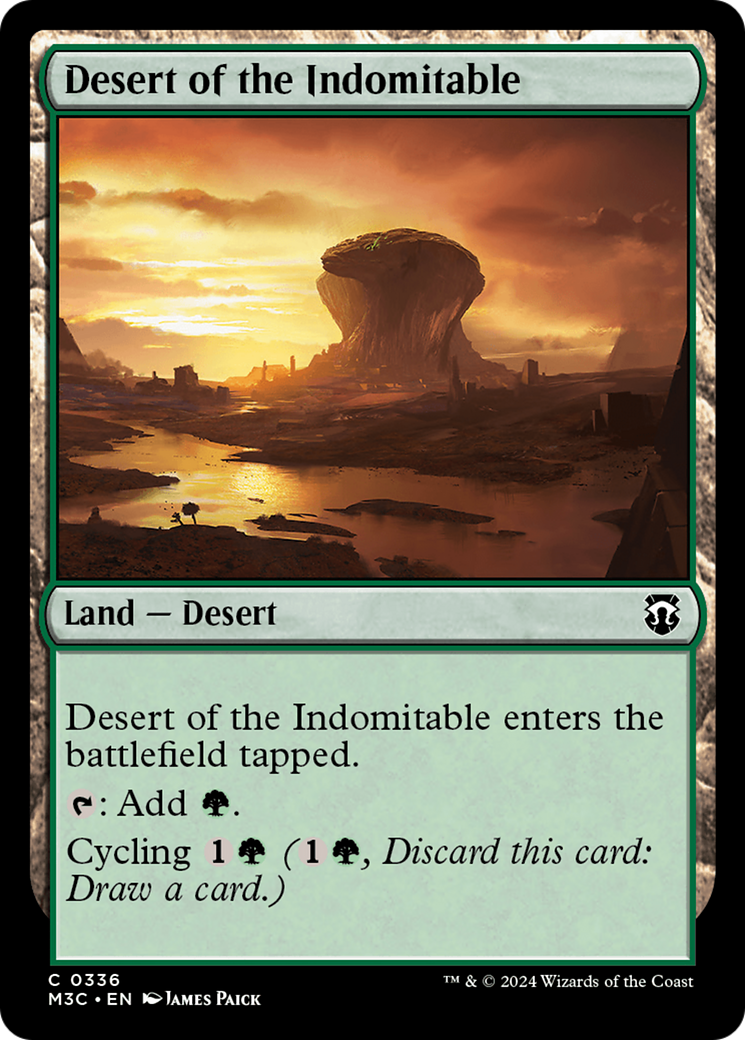 Desert of the Indomitable (Ripple Foil) [Modern Horizons 3 Commander] | Chromatic Games