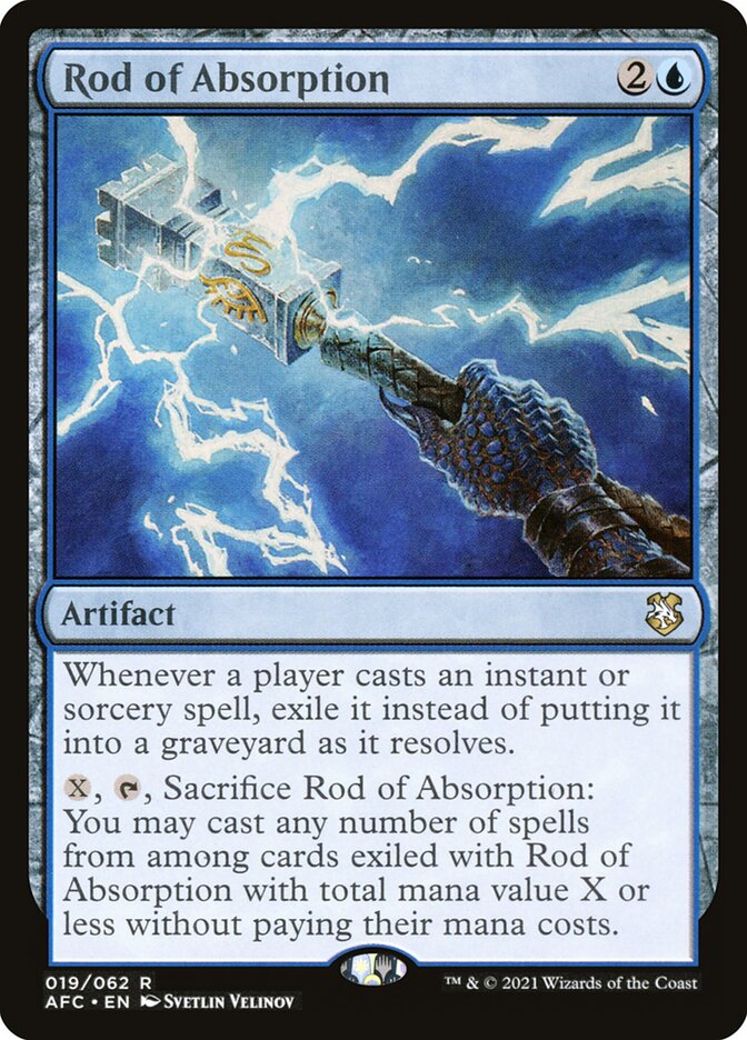 Rod of Absorption 19/62 (Commander: Adventures in the Forgotten Realms)  | Chromatic Games