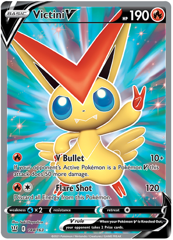 Victini V (144/163) [Sword & Shield: Battle Styles] | Chromatic Games