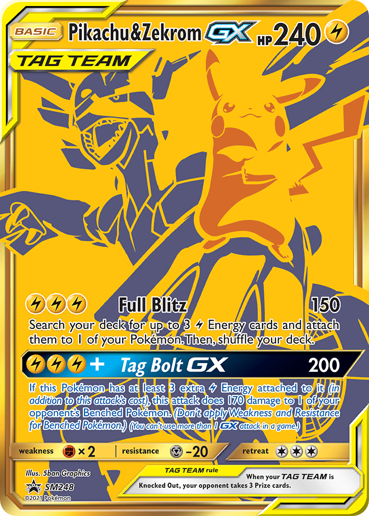 Pikachu & Zekrom GX (SM248) (Jumbo Card) [Sun & Moon: Black Star Promos] | Chromatic Games