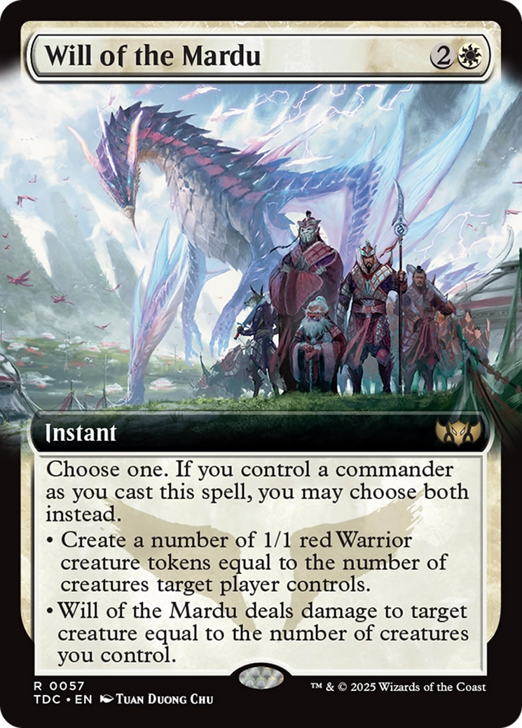 Will of the Mardu (Extended Art) [Tarkir: Dragonstorm Commander] | Chromatic Games
