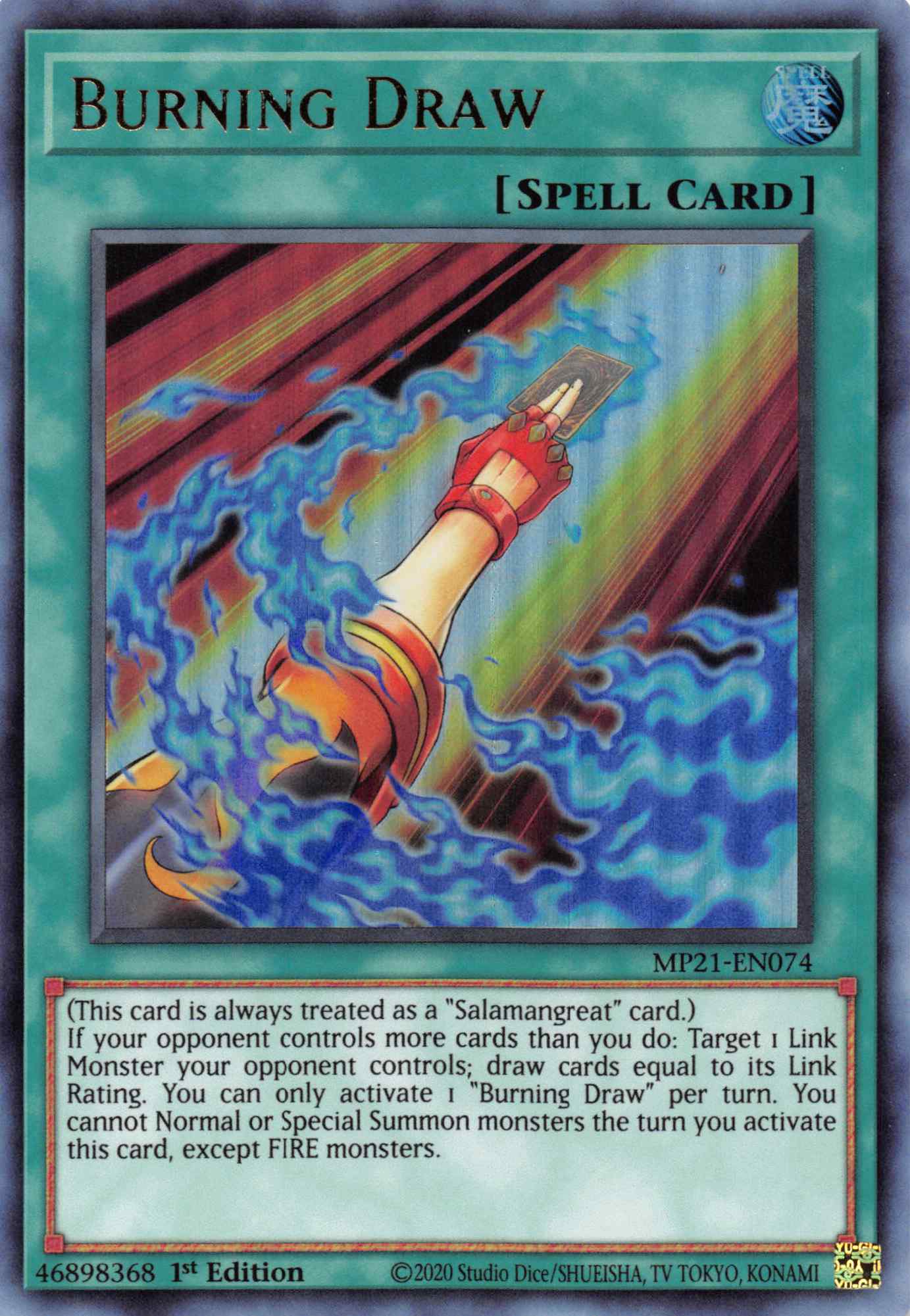 Burning Draw [MP21-EN074] Ultra Rare | Chromatic Games
