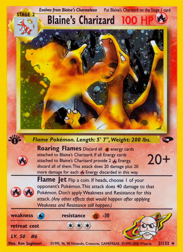 Blaine's Charizard (2/132) [Gym Challenge 1st Edition] | Chromatic Games