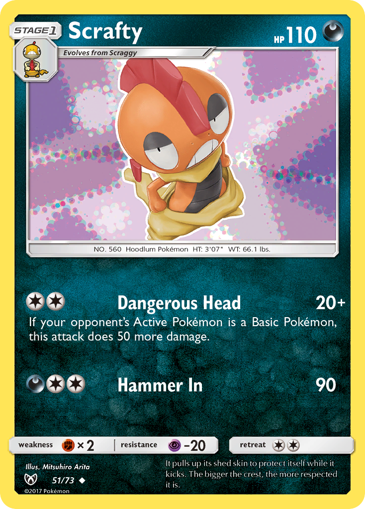Scrafty (51/73) [Sun & Moon: Shining Legends] | Chromatic Games