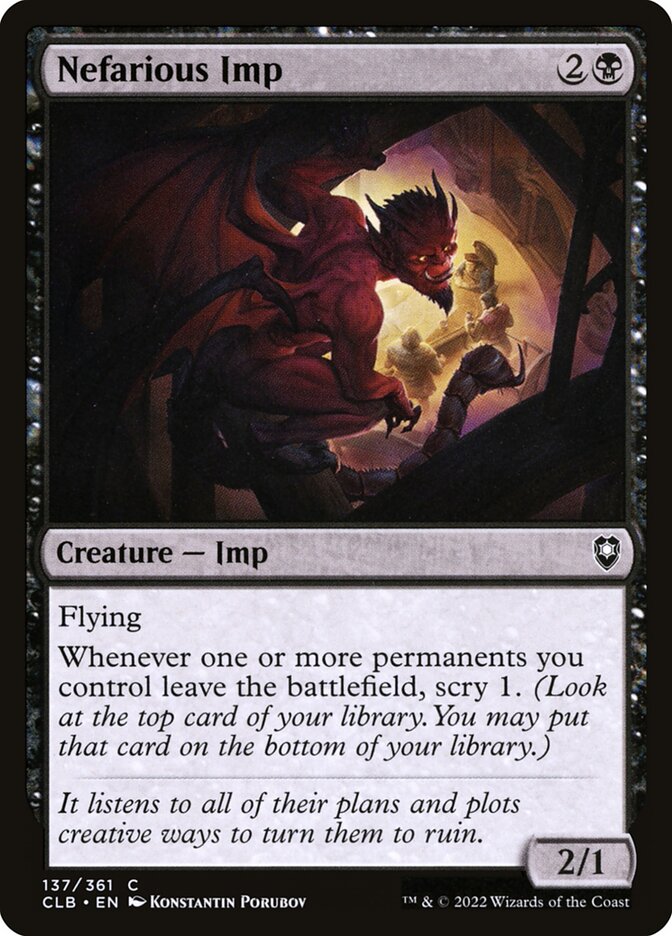 Nefarious Imp 137 (Commander Legends: Battle for Baldur's Gate)  | Chromatic Games