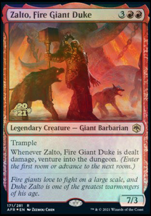 Zalto, Fire Giant Duke [Dungeons & Dragons: Adventures in the Forgotten Realms Prerelease Promos] | Chromatic Games