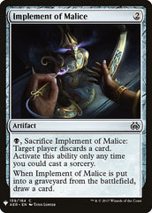 Implement of Malice [Mystery Booster] | Chromatic Games