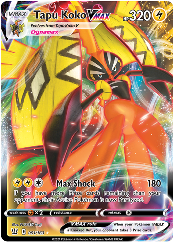 Tapu Koko VMAX (051/163) [Sword & Shield: Battle Styles] | Chromatic Games