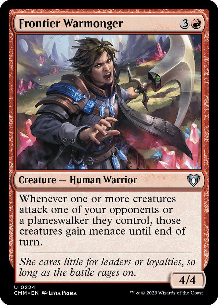 Frontier Warmonger 224/451 (Commander Masters)  - Foil | Chromatic Games