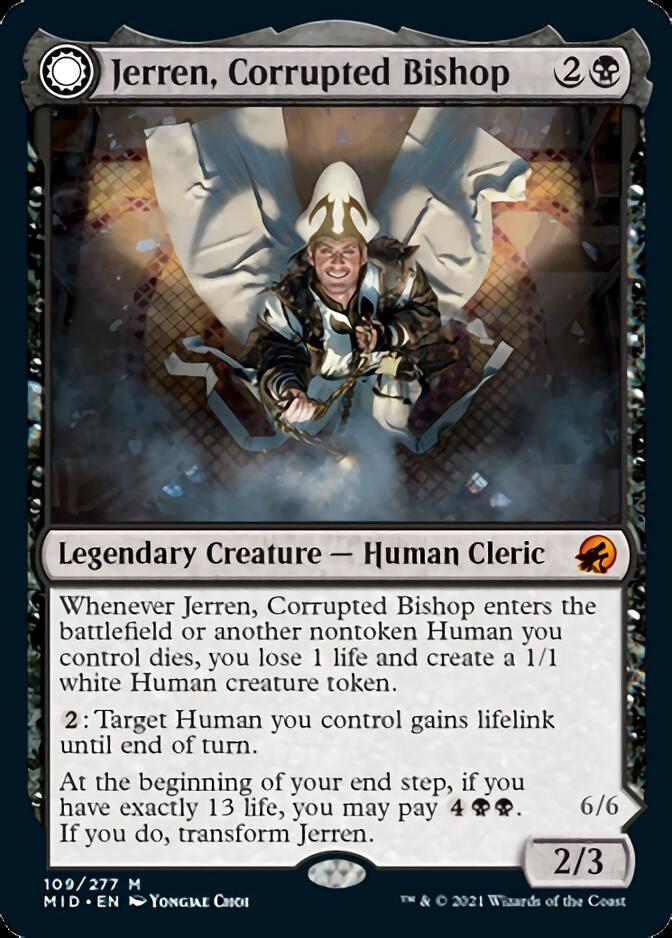 Jerren, Corrupted Bishop // Ormendahl, the Corrupted [Innistrad: Midnight Hunt] | Chromatic Games