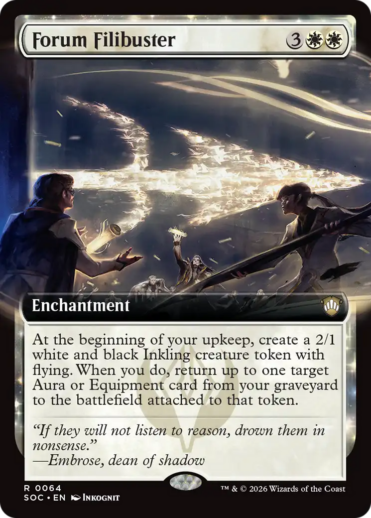 Forum Filibuster (Extended Art) [Secrets of Strixhaven Commander] | Chromatic Games
