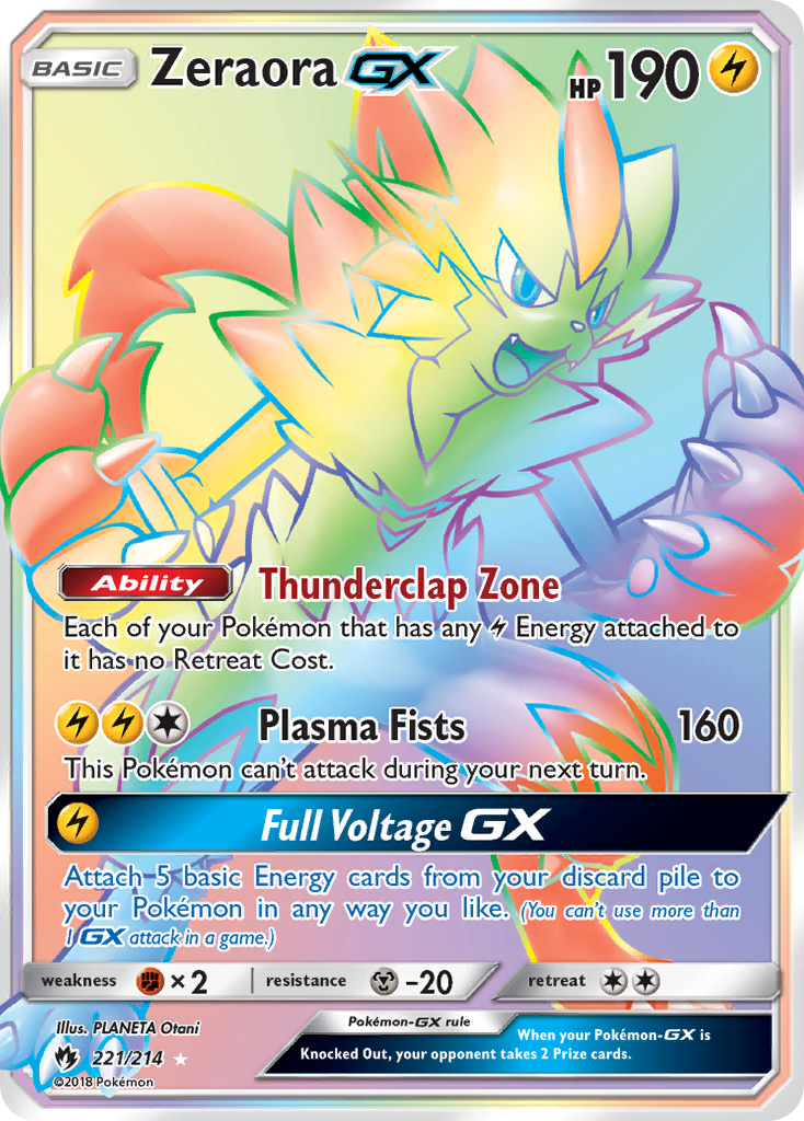 Zeraora GX (221/214) [Sun & Moon: Lost Thunder] | Chromatic Games