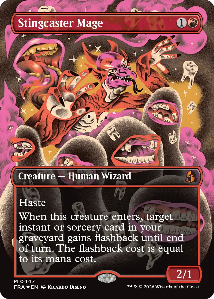 Stingcaster Mage (Borderless) (0447) [Reality Fracture] | Chromatic Games