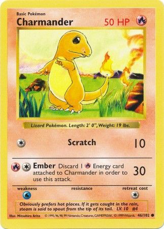 Charmander (46/102) [Base Set Shadowless Unlimited] | Chromatic Games