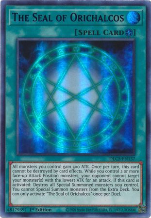 The Seal of Orichalcos (Blue) [DLCS-EN137] Ultra Rare | Chromatic Games
