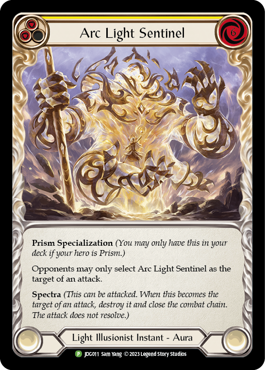 Arc Light Sentinel (Yellow) [JDG011] (Promo)  Cold Foil | Chromatic Games