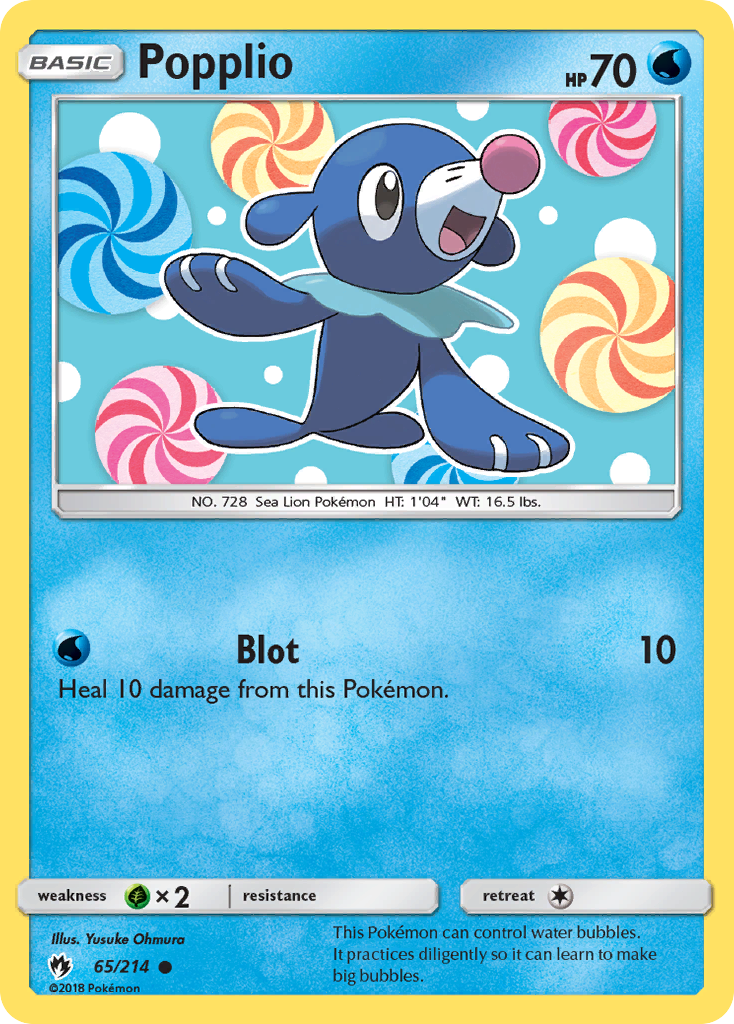 Popplio (65/214) [Sun & Moon: Lost Thunder] | Chromatic Games