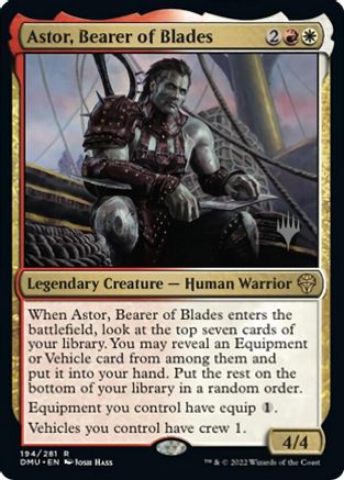 Astor, Bearer of Blades (Promo Pack) [Dominaria United Promos] | Chromatic Games