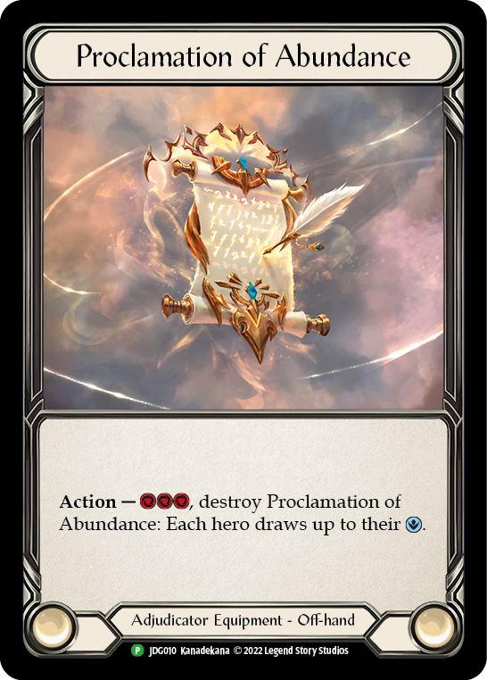 Proclamation of Abundance [JDG010] (Promo)  Rainbow Foil | Chromatic Games