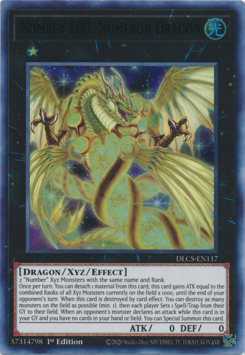Number 100: Numeron Dragon (Green) [DLCS-EN117] Ultra Rare | Chromatic Games